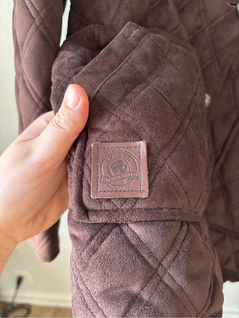 Lauren Ralph Lauren Quilted Brown Utility Jacket - Picture 3 of 6